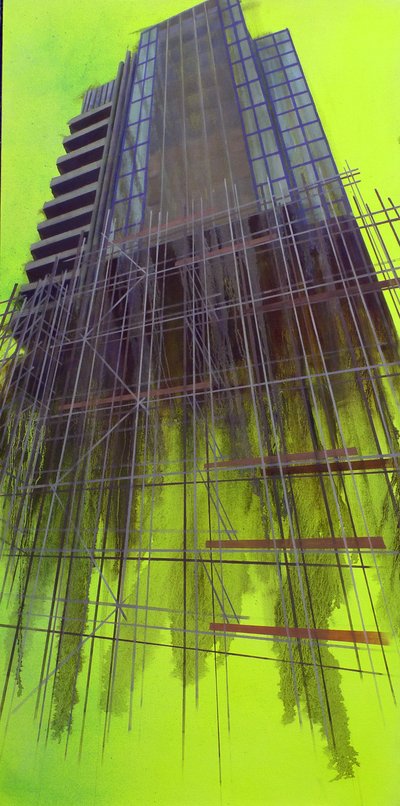 Work in Progress 10, 2015 (huile sur toile) - Luke M Walker