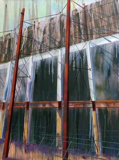 WorkinProgress 14, 2016 (huile sur toile) - Luke M Walker