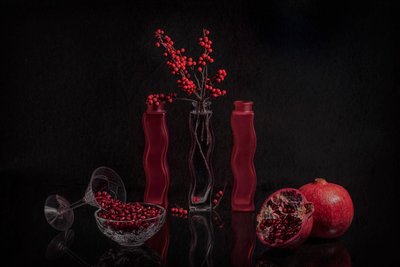Nature morte rouge élégante - Lydia Jacobs