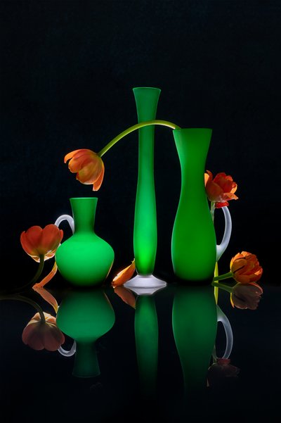 Vases floraux lumineux - Lydia Jacobs
