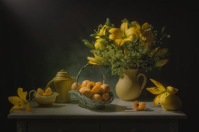 Lys dorés et abricots - Lydia Jacobs