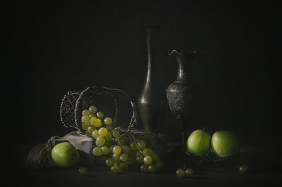 Raisins et pommes à l