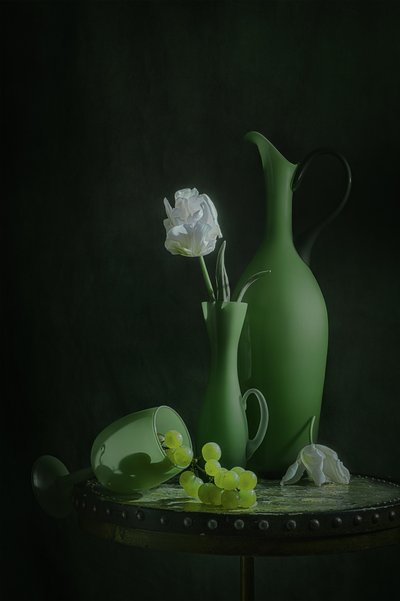 Nature morte « Moody Green » - Lydia Jacobs
