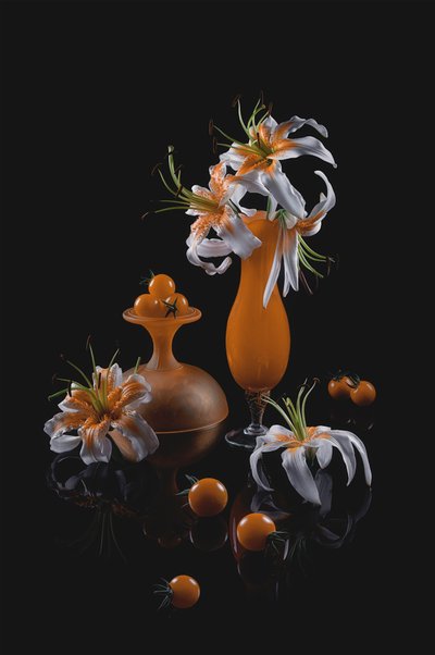 Nature morte aux lys orange - Lydia Jacobs