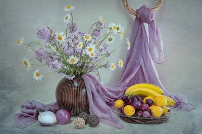 Nature morte florale violette - Lydia Jacobs