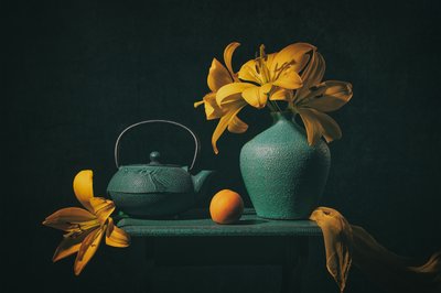 Nature morte aux lys jaunes - Lydia Jacobs
