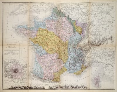 Carte de France, vers 1830-40 - M.M. and Leroy, Ch. Drioux