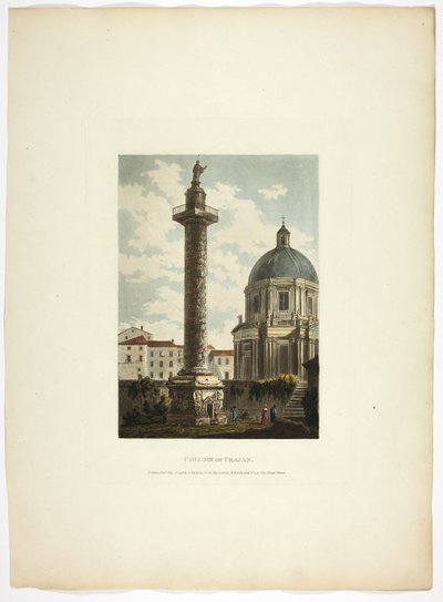 Colonne de Trajan, planche 21 des Ruines de Rome - M. Dubourg
