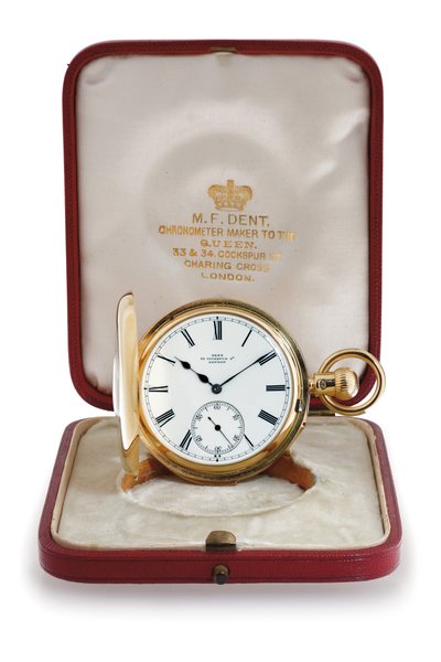 Chronomètre de Poche Répétant les Minutes avec Boîtier de Chasseur - M. F. Dent