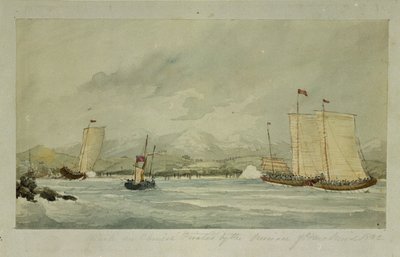 Attaque de pirates chinois par la pinasse du HMS 