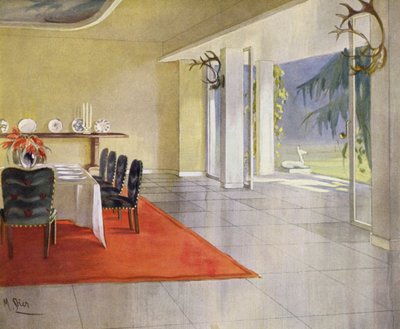 Intérieurs des années 1930 : Salle à manger dans une maison de campagne - M. Stier