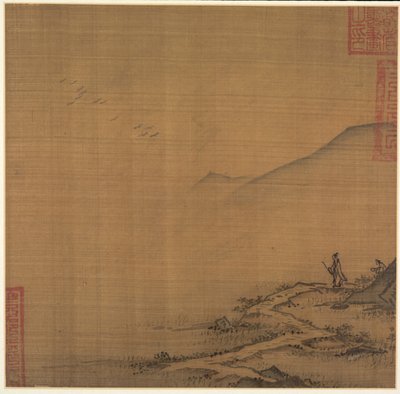 Paysage avec des oies volantes - Ma Lin