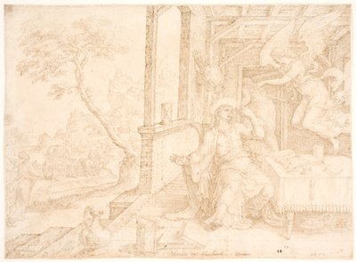 Un ange apparaît à Philippe - Maarten van Heemskerck