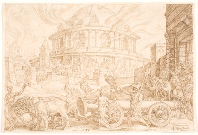 Nabuchodonosor et les Chaldéens pillent le temple de Jérusalem - Maarten van Heemskerck