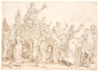 Char triomphal. Opulentia (richesse) - Maarten van Heemskerck