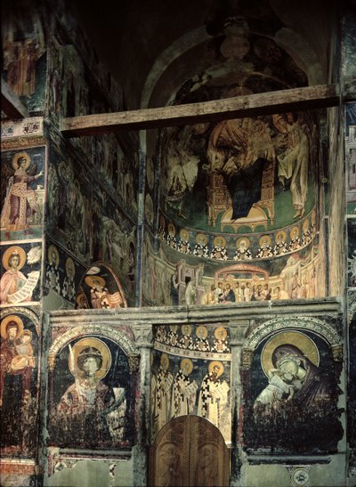 Iconostase et abside, fresques peintes en 1313 - Macedonian School