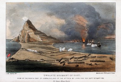 Douzième régiment de pied, la partie nord de Gibraltar, 13 et 14 septembre 1782 - Madeley