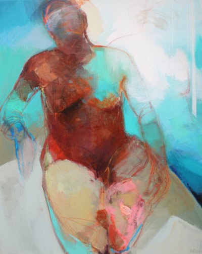 Voix intérieure 2, 2022 (acrylique et pastel sur toile) - Madgalena Morey