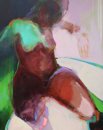 Voix intérieure 3, 2022 (acrylique et pastel sur toile) - Madgalena Morey