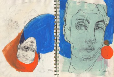 Sketchbook 30, 2025 (peinture à la détrempe, encre sur papier) - Madgalena Morey