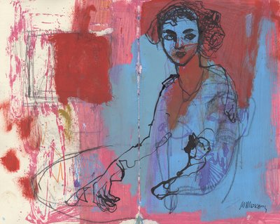 Sketchbook 35, 2025 (peinture à la détrempe, encre, fusain sur papier) - Madgalena Morey