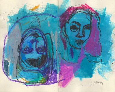 Sketchbook 36, 2025 (peinture à la détrempe, fusain sur papier) - Madgalena Morey