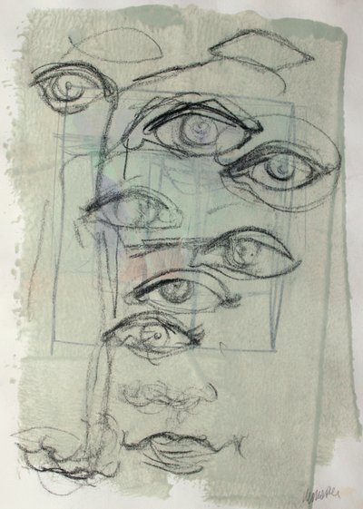 Sketchbook 41, 2025 (peinture à la détrempe, fusain sur papier) - Madgalena Morey