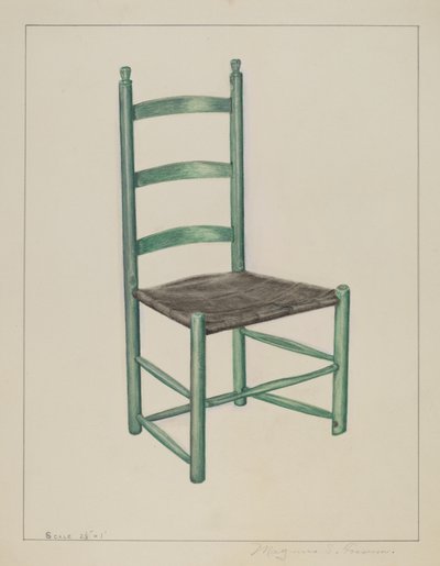 Chaise à dossier échelle - appelée chaise secouante - Magnus S. Fossum