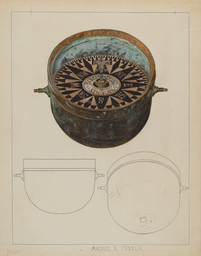 Boussole de navire, vers 1937 - Magnus S. Fossum