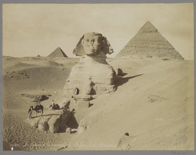 Le Sphinx et les pyramides de Chephren et de Mykérinos - Maison Bonfils