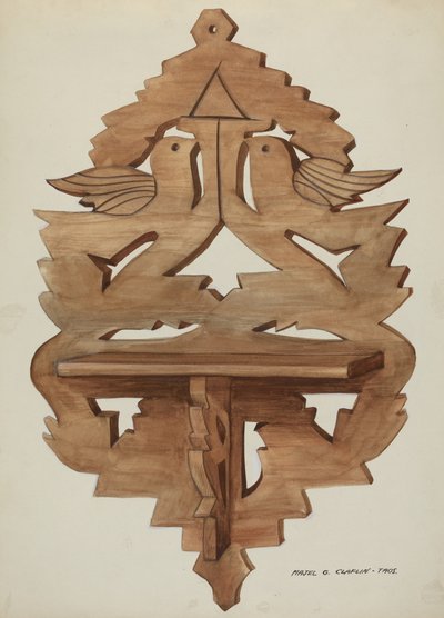 Étagère murale suspendue, vers 1937 - Majel G. Claflin