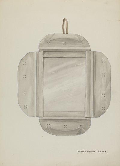 Cadre de miroir en étain - Majel G. Claflin