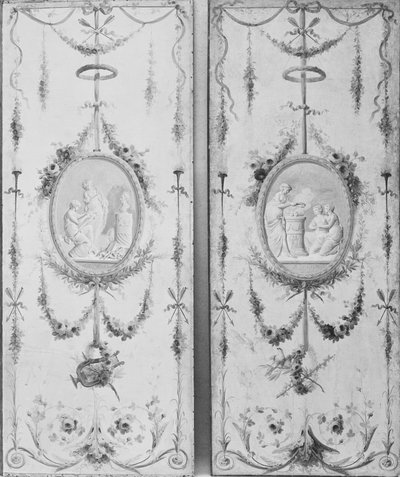 Panneau décoratif, un des deux, 18ème siècle - Manner of Le Riche