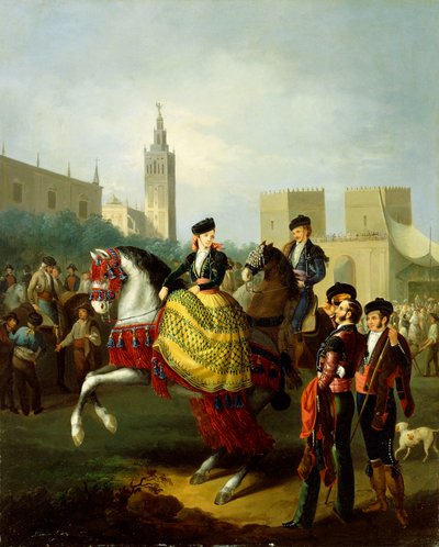 Figures élégantes à Séville - Manuel Barron y Carrillo