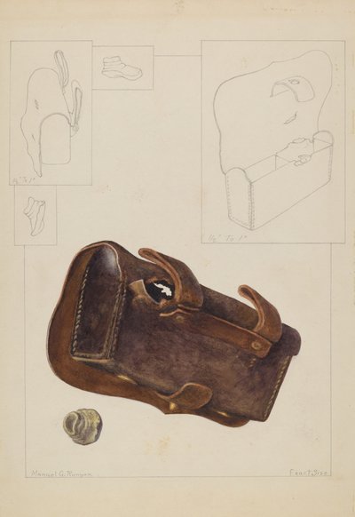 Boîte à cartouches et balle, vers 1937 - Manuel G. Runyan
