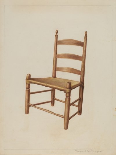 Chaise de salle à manger, vers 1938 - Manuel G. Runyan