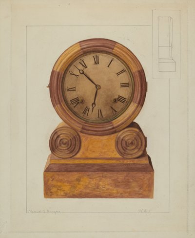 Horloge de cheminée, vers 1937 - Manuel G. Runyan