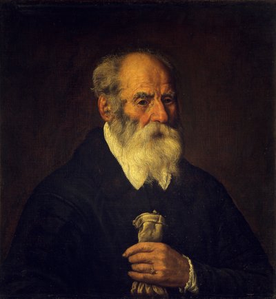 Vieil homme avec un gant - Marcantonio Bassetti