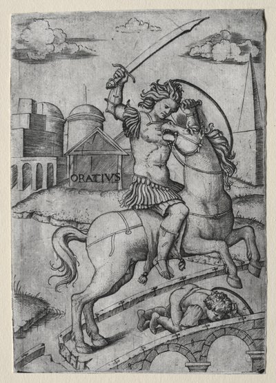 Horatius Coclès défendant le pont Sublicius - Marcantonio Raimondi