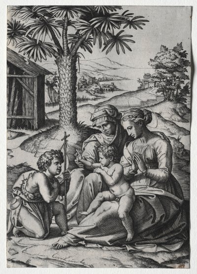 Madone du palmier - Marcantonio Raimondi