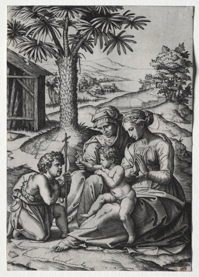 Madone du Palmier - Marcantonio Raimondi