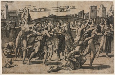 Massacre des Innocents avec le sapin, vers 1511-1512 - Marcantonio Raimondi