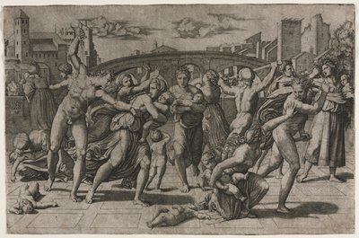 Massacre des Innocents sans le sapin, vers 1513-15 - Marcantonio Raimondi