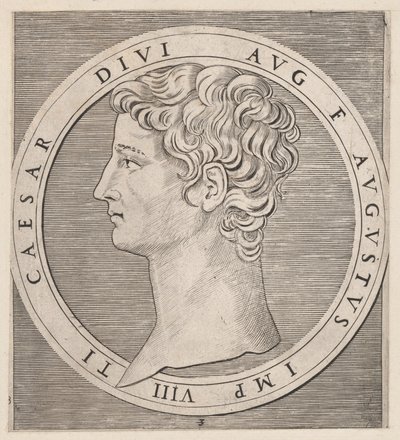 Speculum Romanae Magnificentiae: Tibère, des Douze Césars - Marcantonio Raimondi