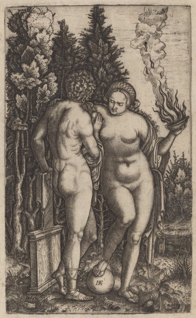 Homme et Femme avec une Balle - Marcantonio Raimondi possibly after Francesco Francia