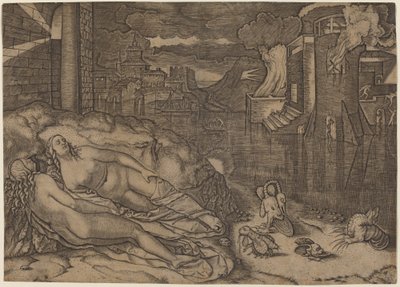 Le rêve de Raphaël - Marcantonio Raimondi possibly after Raphael