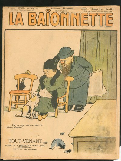 Couverture de « La Baïonnette », Satirique en couleurs - Marcel Amable O.L. Capy