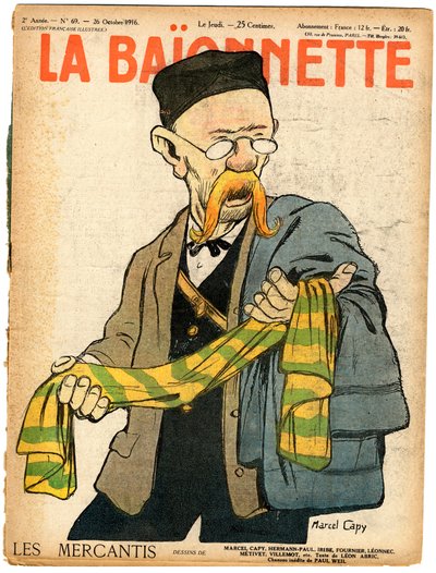 Couverture de "La Baionnette", satirique en couleurs - Marcel Amable O.L. Capy