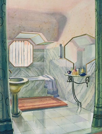 Salle de bain conçue par Marcel Dalmas, de 