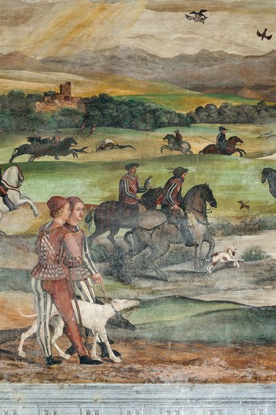 Scène de chasse (détail) - Marcello or Romani Girolamo (Romanino) (c.1485 c.1566) (attr.to) Fogolino